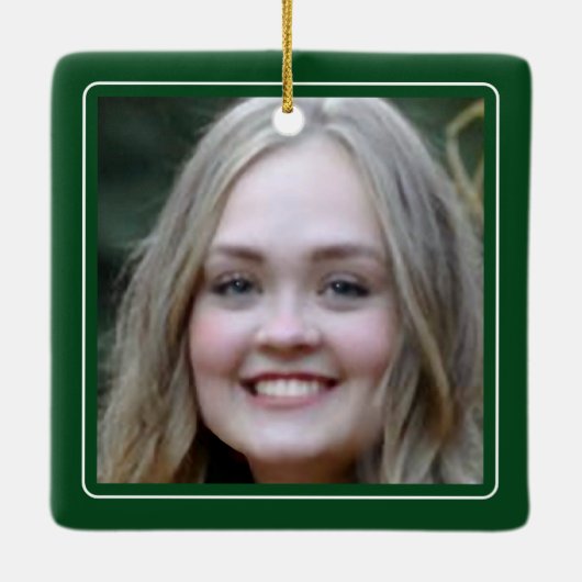 Abschluss Foto Keepake Keramik Ornament (Rückseite)