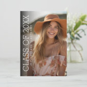 Abschluss Foto - Klasse jedes Jahr Grad Party Einladung (Stehend Vorderseite)