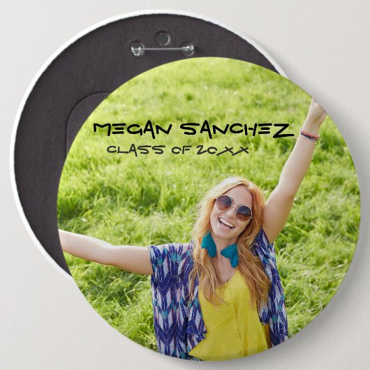 Abschluss-Foto-Knopf Button (Vorne & Hinten)