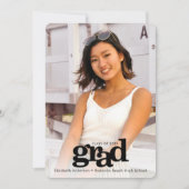 Abschluss Foto kühne moderne, einfache Typografie Ankündigung (Vorderseite)