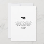Abschluss Foto kühne moderne, einfache Typografie Dankeskarte (Rückseite)