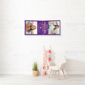 Abschluss Foto Lila und Gold Elegantes Banner (Insitu)