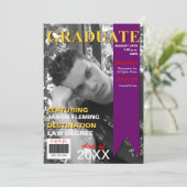 Abschluss Foto Magazine Cover Einladung (Stehend Vorderseite)