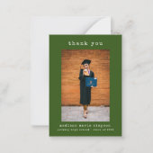 Abschluss Foto Minimalistisch Einfach Vielen Dank Mitteilungskarte (Vorderseite)