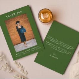 Abschluss Foto Minimalistisch Einfach Vielen Dank Mitteilungskarte