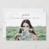 Abschluss Foto Minimalistisch Einladung (Vorderseite)