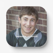 Abschluss Foto Minimalistisch Elegant Grad Moderne Pappteller (Vorderseite)