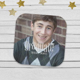 Abschluss Foto Minimalistisch Simple Modern Grad Pappteller