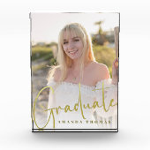 Abschluss Foto Minimalistisches Gold-Script (Vorderseite)