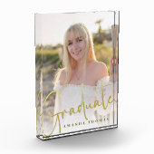 Abschluss Foto Minimalistisches Gold-Script (Links)