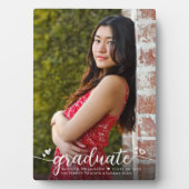 Abschluss Foto Moderne Elegante Kalligraphie Herz Fotoplatte (Vorderseite)