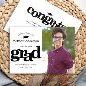 Abschluss Foto Moderne fette Grafik Schwarz-weiß Ankündigung