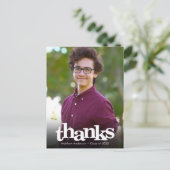 Abschluss Foto Moderne fette Typografie Vielen Dan Postkarte (Stehend Vorderseite)