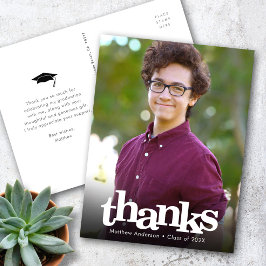 Abschluss Foto Moderne fette Typografie Vielen Dan Postkarte