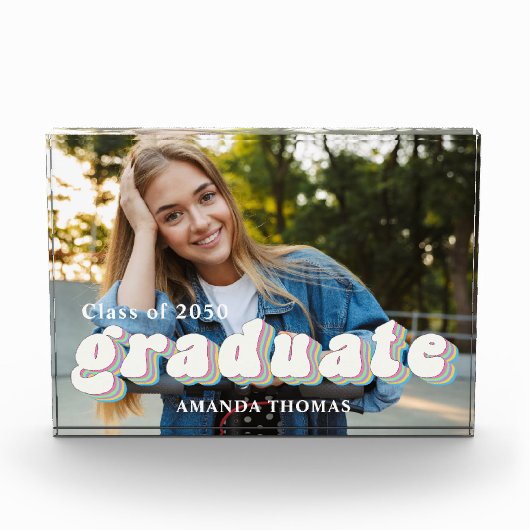 Abschluss Foto Moderne Retro Typografie (Vorderseite)