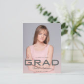 Abschluss Foto Moderne Rose Gold Postkarte (Stehend Vorderseite)