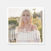 Abschluss Foto Modernes Elegantes Minimalistisch Serviette (Vorderseite)