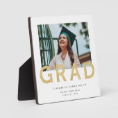 Abschluss Foto Modernes Gold Personalisiert Keepak Fotoplatte (Vorderseite)