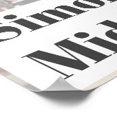 Abschluss Foto Modernes Graduiertenschwarzes Schla Poster (Ecke)