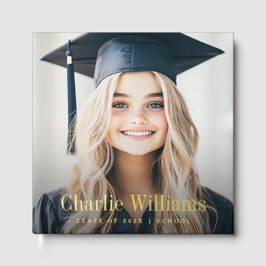 Abschluss Foto Modernes Studienjahr Gästebuch (Vorderseite)