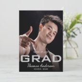 Abschluss Foto Modernste Schwarz-Minimalisten Ankündigung (Stehend Vorderseite)