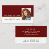 Abschluss Foto Name Card Umschließung Visitenkarte (Vorne/Hinten)