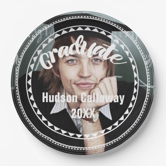 Abschluss Foto Name des Graduate Year Pappteller (Vorderseite)