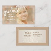 Abschluss-Foto-Namenskarten-handgeschriebenes Telefonnummerkarte (Vorne/Hinten)