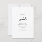 Abschluss Foto Open House 2025 Grad Party Einladung (Rückseite)