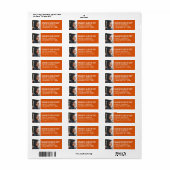 Abschluss Foto Orange und Weiße Rücksendeadresse (Vorne)