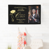 Abschluss Foto Party Banner mit Gold Cap (Insitu)