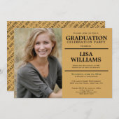 Abschluss Foto Party Einladung (Vorne/Hinten)