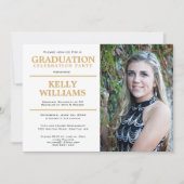 Abschluss Foto Party Einladung (Vorderseite)