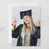 Abschluss Foto Party Modernes Einfaches Einladung (Rückseite)