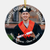 Abschluss Foto Personalisiert Graduate Keepake Keramik Ornament (Vorne)