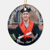 Abschluss Foto Personalisiert Graduate Keepake Keramik Ornament (Links)