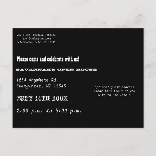 Abschluss Foto Postkarten (Rückseite)