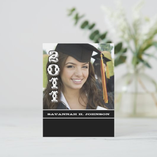 Abschluss Foto Postkarten (Stehend Vorderseite)