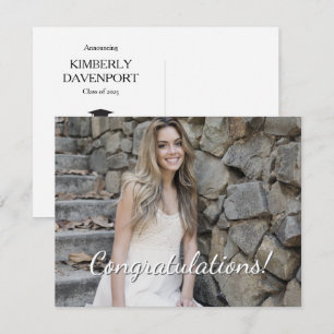 Abschluss Foto Postkartenankündigung Einladung