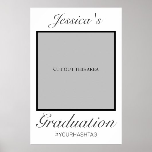 Abschluss Foto Prop Frame Moderne Minimalistisch Poster (Vorne)