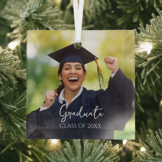 Abschluss Foto Proud Graduate Gift Ornament Aus Glas (Insitu)