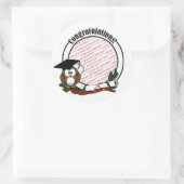 Abschluss Foto-Rahmen Runder Aufkleber (Tasche)