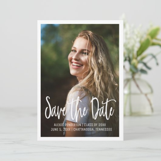 Abschluss Foto Rett Uni Einladung (Stehend Vorderseite)