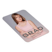 Abschluss Foto Rose Gold Moderne Magnet (Rechte Seite)