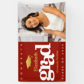 Abschluss Foto Rot Goldkappe fett modern Banner (Vertikal)