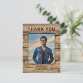 Abschluss Foto Rustikales Land Holz Danke (Stehend Vorderseite)