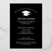 Abschluss Foto - Rustikales Skript mit Grad Party Folieneinladung (Rückseite)