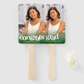 Abschluss Foto schlicht, modern und grün Keepe Fächer (Vorne und Hinten)