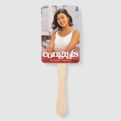 Abschluss Foto schlicht, modern und trendig, roter Fächer (Vorderseite)