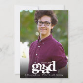 Abschluss Foto schlichte moderne, fette Typografie Ankündigung (Vorderseite)